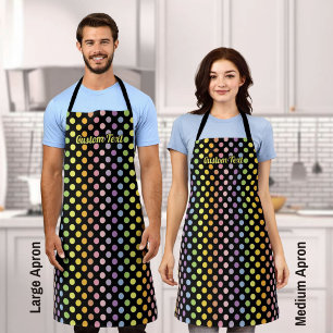 Rainbow Polka Dots Pattern Apron