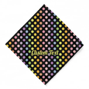Rainbow Polka Dots Pattern Bandana