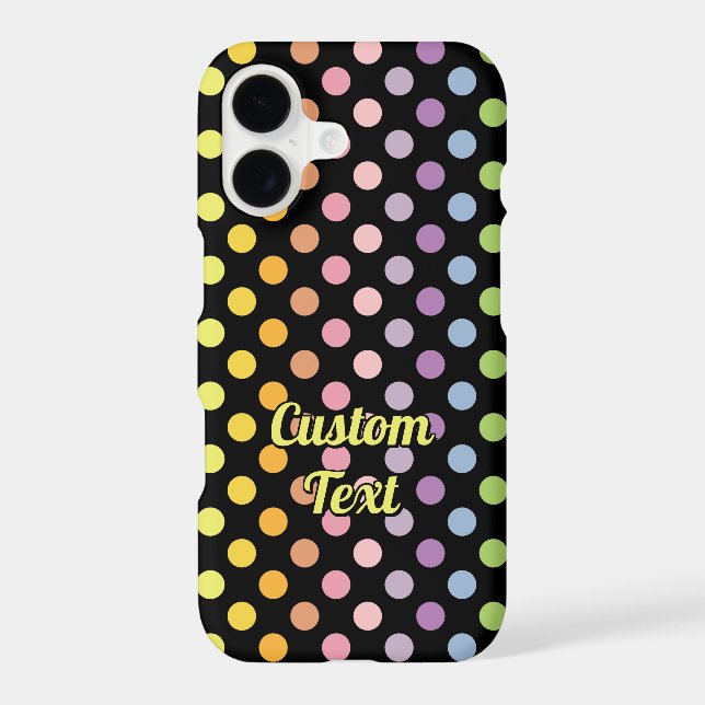 Rainbow Polka Dots Pattern Case-Mate iPhone Case (Back)