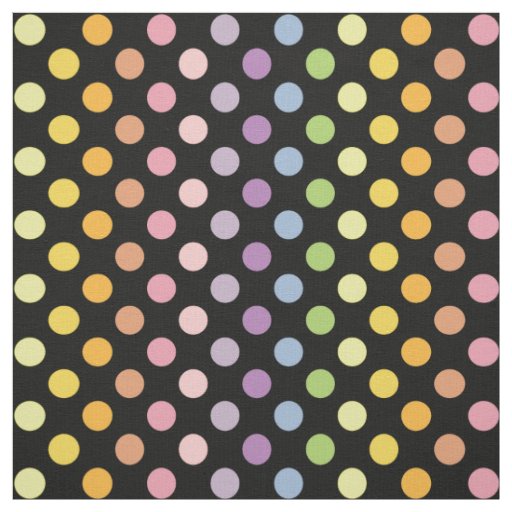 Rainbow Polka Dots Pattern Fabric