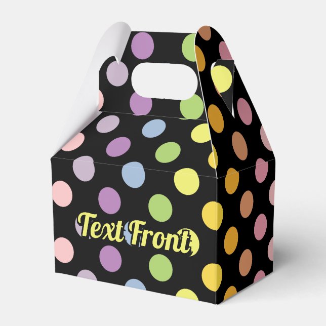 Rainbow Polka Dots Pattern Favor Boxes (Front Side)