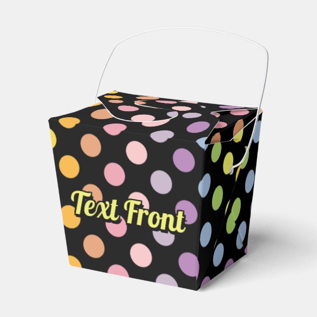 Rainbow Polka Dots Pattern Favor Boxes (Front Side)