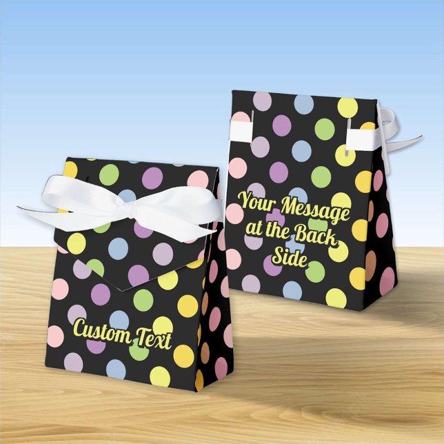 Rainbow Polka Dots Pattern Favor Boxes (Creator Uploaded)