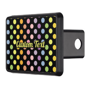 Rainbow Polka Dots Pattern Hitch Cover