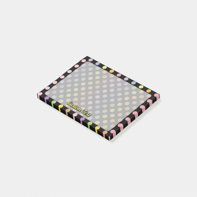 Rainbow Polka Dots Pattern Post-it Notes (Angled)