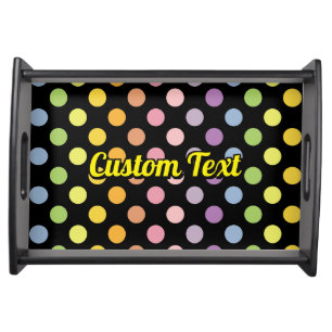 Rainbow Polka Dots Pattern Serving Tray