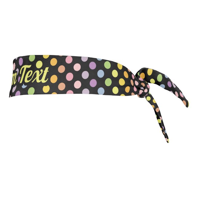 Rainbow Polka Dots Pattern Tie Headband (Rotate 90)