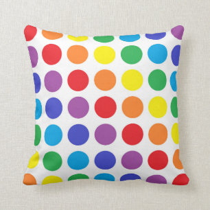 Rainbow Polka Dots Pillow