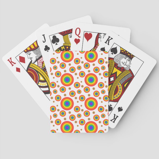 Rainbow Polka Dots Poker Cards (Back)