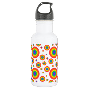 Rainbow Polka Dots Stainless Steel Water Bottle