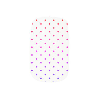 Rainbow Polka Dots - White Minx Nail Art