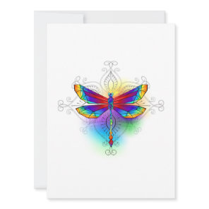 Rainbow Polygonal Dragonfly