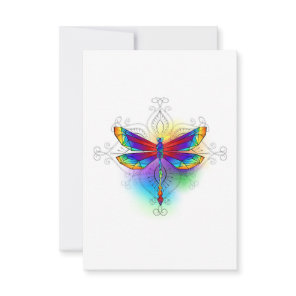 Rainbow Polygonal Dragonfly