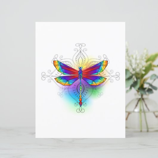 Rainbow Polygonal Dragonfly (Standing Front)