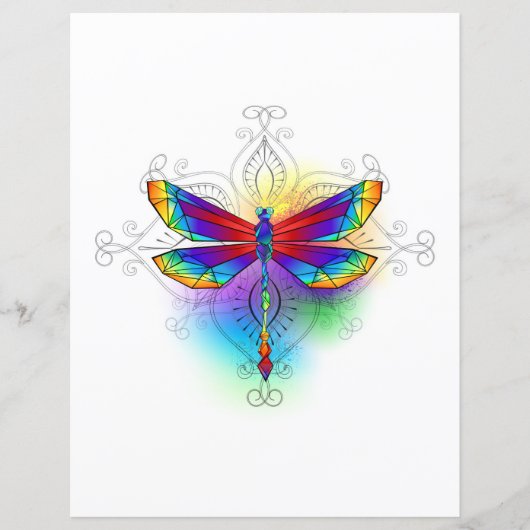 Rainbow Polygonal Dragonfly (Front)