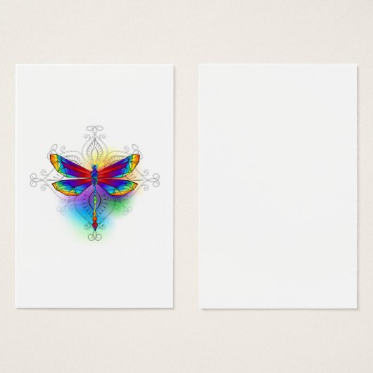 Rainbow Polygonal Dragonfly (Front & Back)