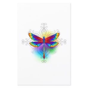 Rainbow Polygonal Dragonfly
