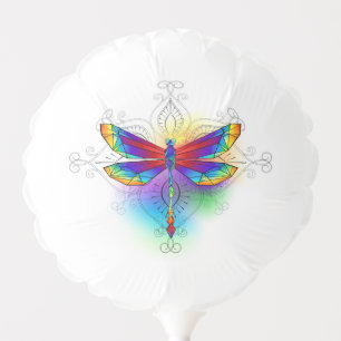 Rainbow Polygonal Dragonfly Balloon