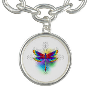 Rainbow Polygonal Dragonfly Bracelet