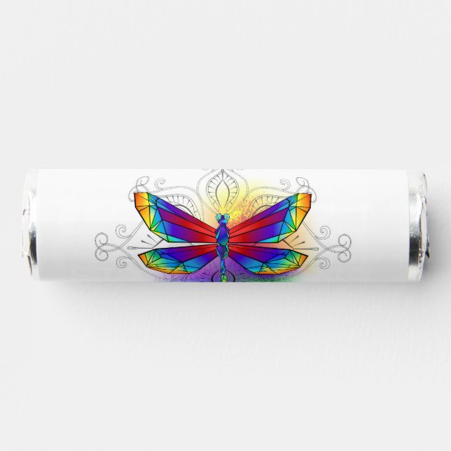 Rainbow Polygonal Dragonfly Breath Savers® Mints (Front)
