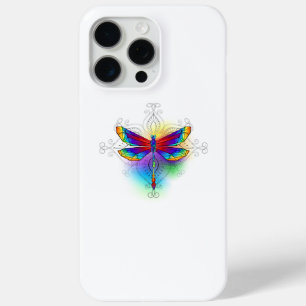 Rainbow Polygonal Dragonfly iPhone 15 Pro Max Case
