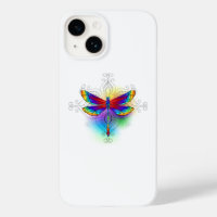 Rainbow Polygonal Dragonfly