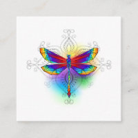 Rainbow Polygonal Dragonfly