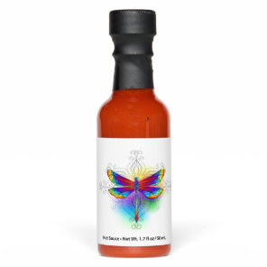 Rainbow Polygonal Dragonfly Hot Sauces