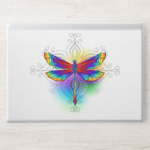Rainbow Polygonal Dragonfly HP Laptop Skin