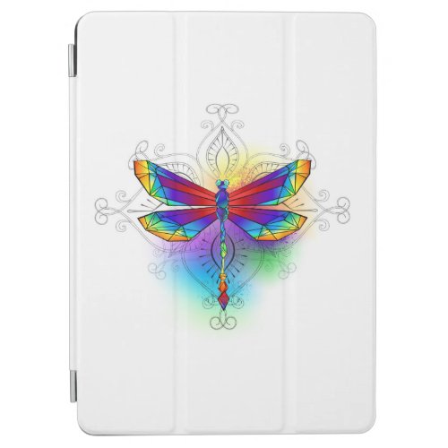 Rainbow Polygonal Dragonfly iPad Air Cover