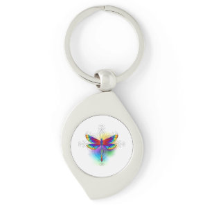 Rainbow Polygonal Dragonfly Keychain