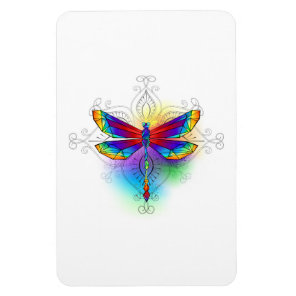 Rainbow Polygonal Dragonfly Magnet