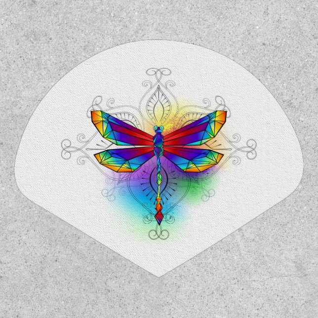 Rainbow Polygonal Dragonfly Patch (Front)