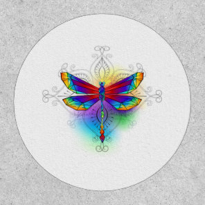 Rainbow Polygonal Dragonfly Patch