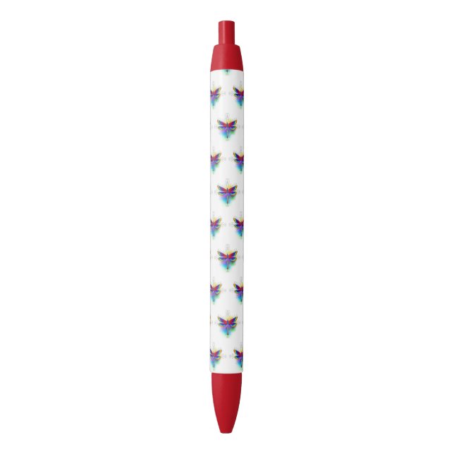 Rainbow Polygonal Dragonfly Pen (Front Vertical)