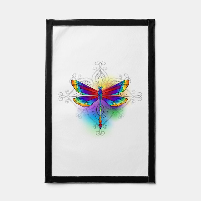 Rainbow Polygonal Dragonfly Pennant (Front)