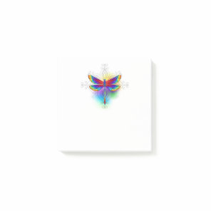 Rainbow Polygonal Dragonfly Post-it Notes