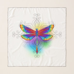 Rainbow Polygonal Dragonfly Scarf