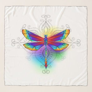 Rainbow Polygonal Dragonfly Scarf