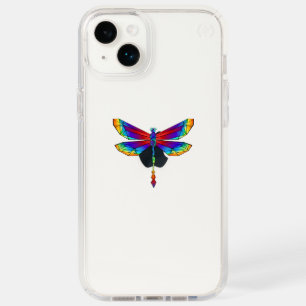 Rainbow Polygonal Dragonfly Speck iPhone 14 Plus Case