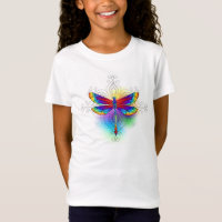 Rainbow Polygonal Dragonfly