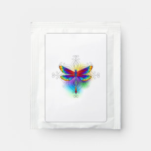 Rainbow Polygonal Dragonfly Tea Bag Drink Mix