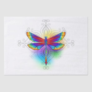 Rainbow Polygonal Dragonfly Tissue Paper