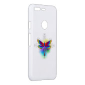 Rainbow Polygonal Dragonfly Uncommon Google Pixel Case (Back/Right)