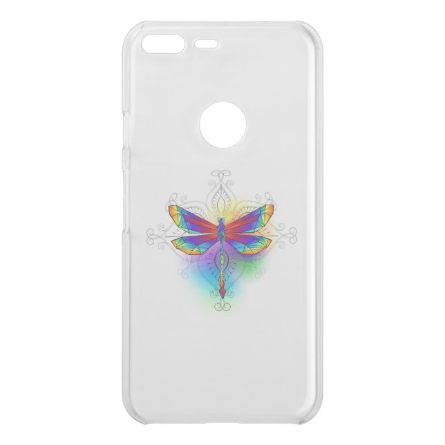 Rainbow Polygonal Dragonfly Uncommon Google Pixel XL Case (Back)