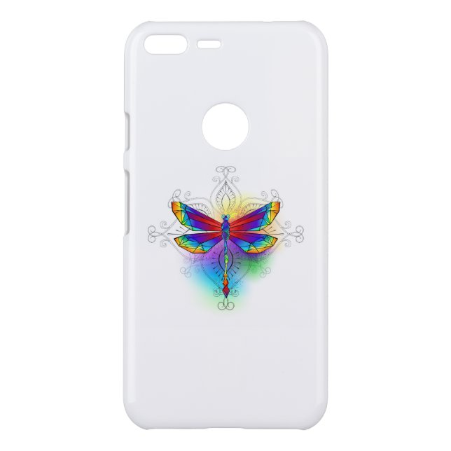 Rainbow Polygonal Dragonfly Uncommon Google Pixel XL Case (Back)