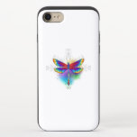 Rainbow Polygonal Dragonfly iPhone 8/7 Slider Case