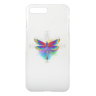 Rainbow Polygonal Dragonfly iPhone 8 Plus/7 Plus Case