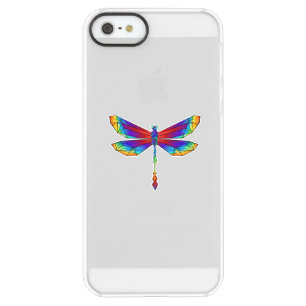 Rainbow Polygonal Dragonfly Permafrost iPhone SE/5/5s Case