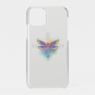 Rainbow Polygonal Dragonfly iPhone 11 Pro Case